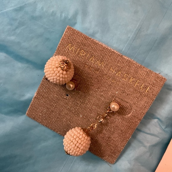 2 Miriam Haskell Drop Dangle Earrings-Seed Bead And Miriam Bows New​​ - Picture 10 of 13